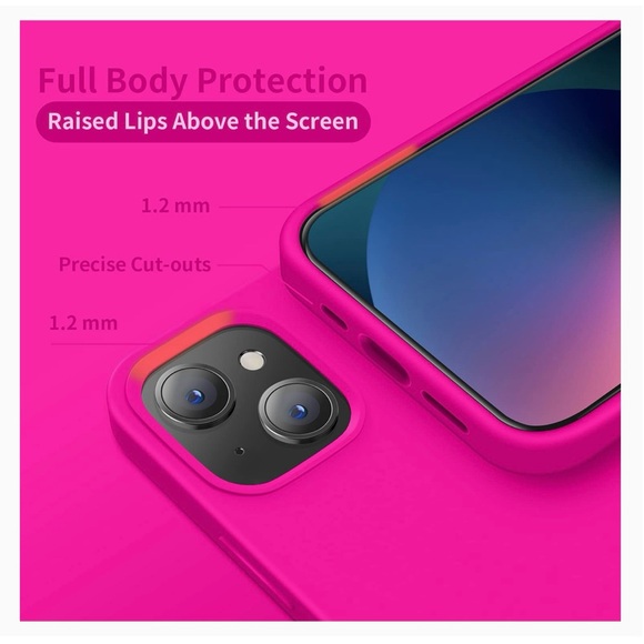 NWT- iPhone 13/iPhone 14 Case, Silicone Ultra Slim Shockproof Protective Case - Picture 5 of 9